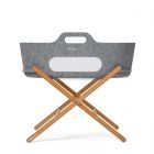 Snuz SnuzBaskit Dark Grey Moses Basket & Natural Standaard 