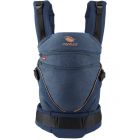 Manduca Baby Draagzak XT Cotton denimblue-toffee - ergonomisch vanaf geboorte - voorkant