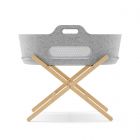 Snuz SnuzBaskit Light Grey Moses Basket & Natural Standaard 