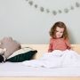 The Little Green Sheep Organic Knitted Fleece Blanket - White