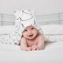 Snuz Baby Hooded Towel - Wave Mono