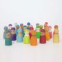 Grimm's 12 houten Regenboog vriendjes houten speelgoed  - 10581