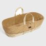 The Little Green Sheep Quilted Moses Basket Honey