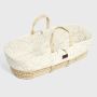 The Little Green Sheep Quilted Moses Basket Linen Rice