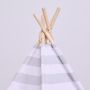 Snuz Kids Teepee Play Tent - Grey Stripe