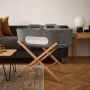 Snuz SnuzBaskit Dark Grey Moses Basket & Natural Standaard 