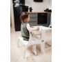 Ette Tete Leertoren Step'n Sit - Inklapbaar tot tafel en stoel - Wit- Met extra support