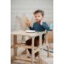 Ette Tete Leertoren Step'n Sit - Inklapbaar tot tafel en stoel - Naturel - Met extra support