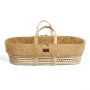 The Little Green Sheep Quilted Moses Basket Honey Rice