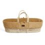 The Little Green Sheep Quilted Moses Basket Honey
