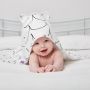 Snuz Baby Hooded Towel - Wave Mono