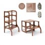 Ette Tete Leertoren Step'n Sit - Inklapbaar tot tafel en stoel - Mocha Mousse 