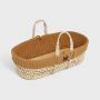 The Little Green Sheep Organic Knit Moses Basket Set Honey