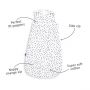 Snuz Snuzpouch Slaapzak Black Spot 2,5 tog 0-6 mnd