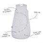 SnuzPouch Sleeping Bag 0.5 Tog – White Spot 0-6 mnd