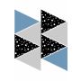 Snuz Muur Stickers - Blue Geometric Triangles (32pc)