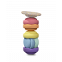 Stapelstein Stapelstenen Rainbow Pastel klein - 6 delig met confetti balance board 