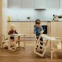 Ette Tete Leertoren Step'n Sit - Inklapbaar tot tafel en stoel - Naturel 