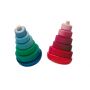 Grimm's Wobbly Stacking Tower, pink houten speelgoed  - 11011