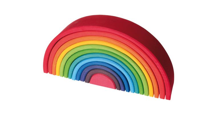 helper Maken Creatie Koop Grimm's Regenboog 12-delig Groot houten speelgoed - 10670 online bij  Ikbenmama voor € 78,95