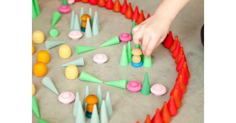 Grapat Houten Speelgoed Mandala Groene Kegels