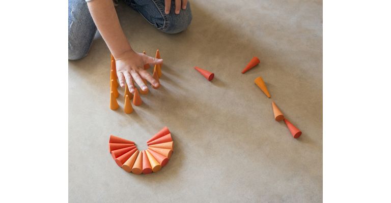 Grapat Houten Speelgoed Mandala Oranje Kegel