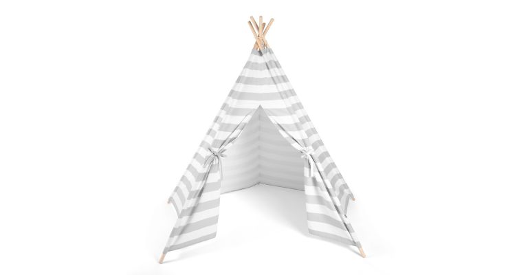 Snuz Kids Teepee Play Tent - Grey Stripe