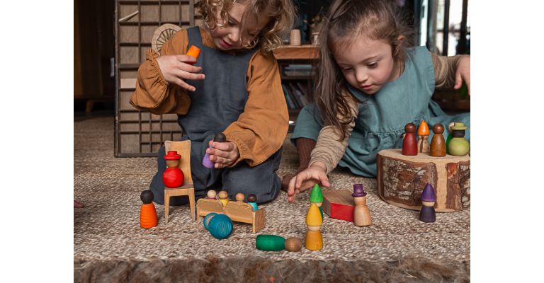 Grapat Houten Speelgoed Samen Spelen - 12 poppetjes