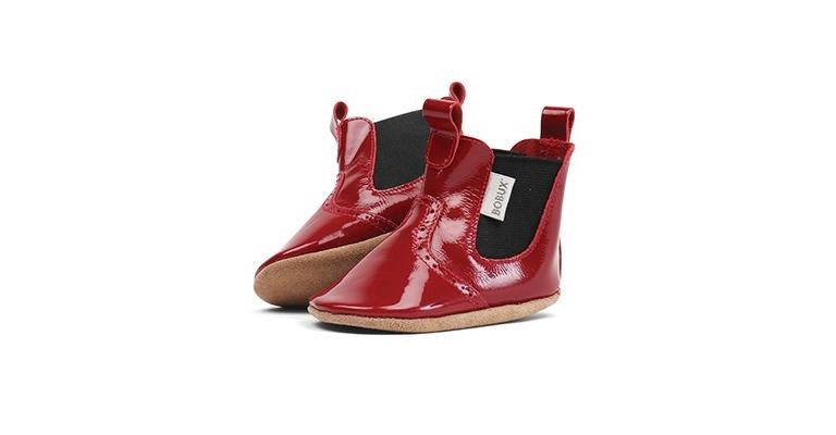 Bobux babyslofjes Glossy red mini jodphur M