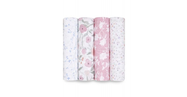 Aden + Anais classic swaddle Organic 4 pack Mon Fleur