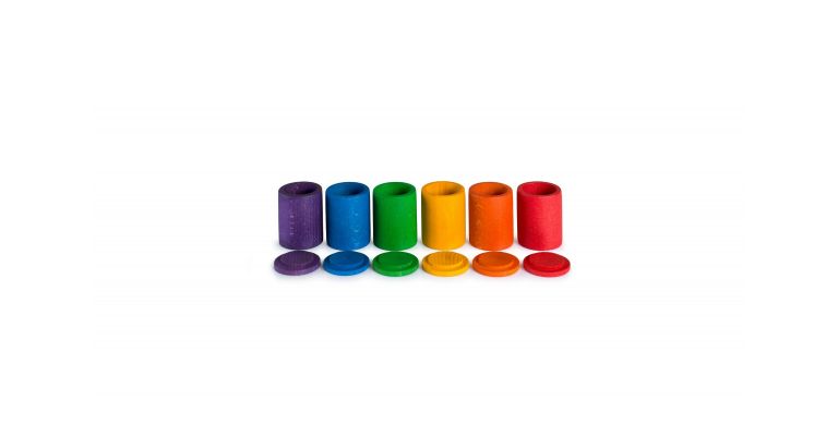 Grapat Houten kleur Bakjes met Deksel