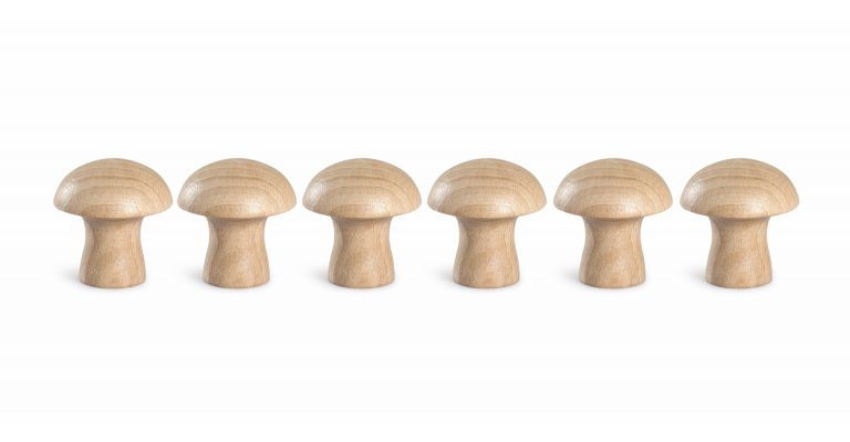 Grapat 6 Houten Paddenstoelen