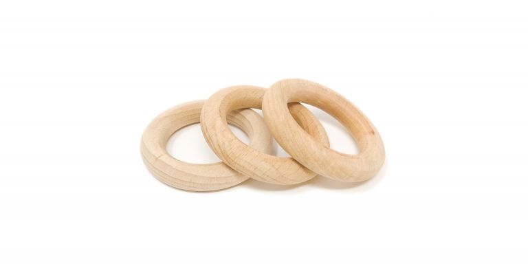 Grapat 3 Houten Ringen Naturel
