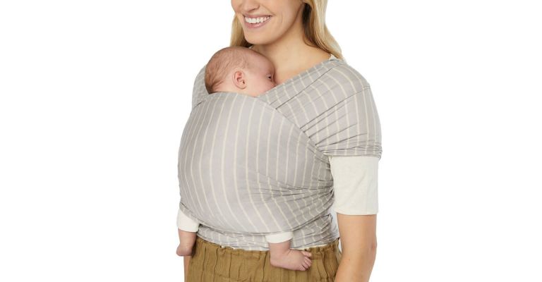 Ergobaby  Aura Draagdoek Duurzaam Knit Grey Stripes 
