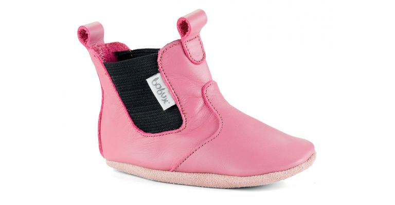 Bobux Babyslofjes Bright Pink Chelsea boot - Small