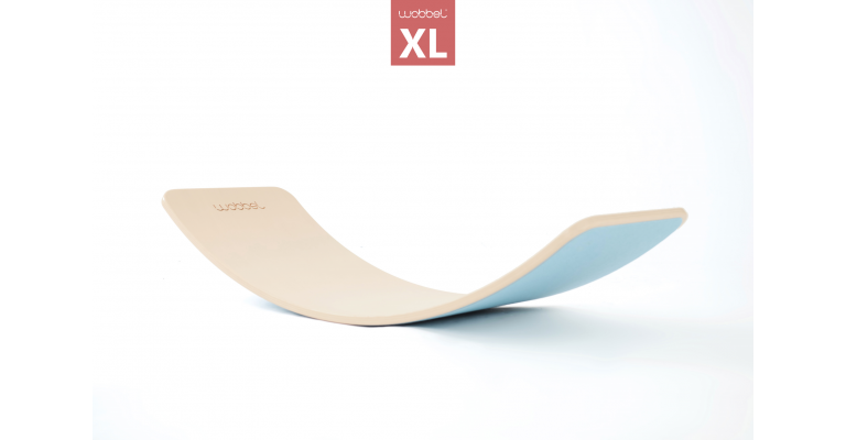 Wobbel XL Blank gelakt - diverse kleuren vilt - houten balance board van 115 cm met wolvilt 