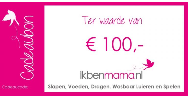 Digitale Cadeaubon €100,-