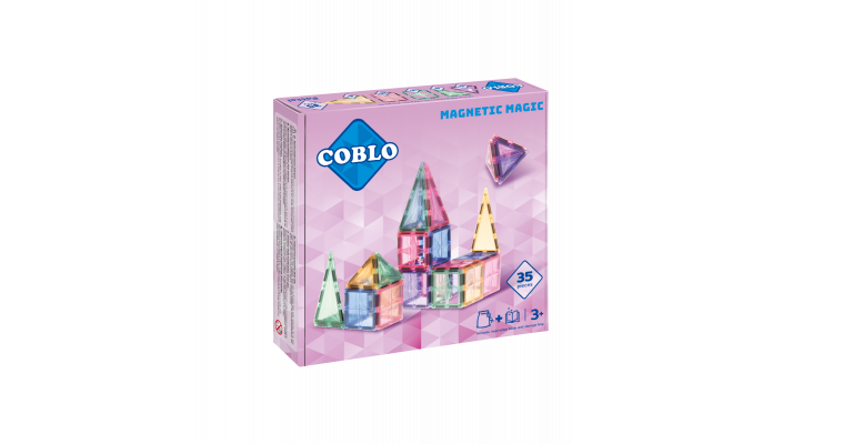 Coblo Magnetisch bouwstenen set Pastel 35 stuks 
