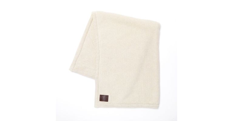 The ittle Green Sheep Organic Cotton & fleece  Blanket Linen 80x100cm