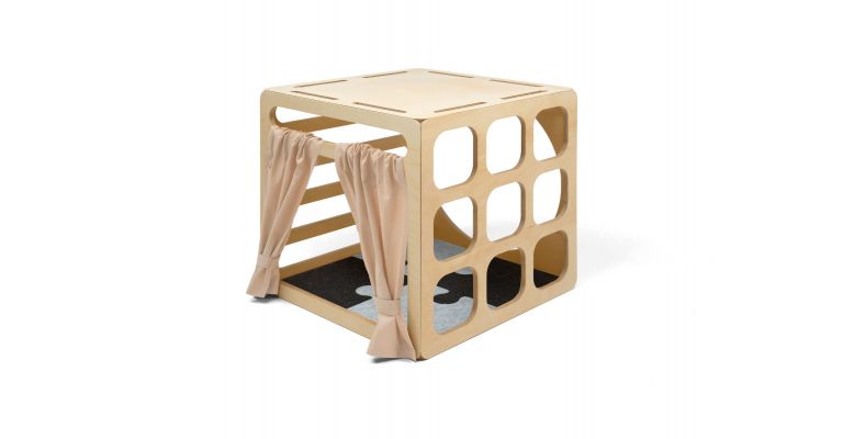 Ette Tete Cubitri - Houten speel kubus met ramen