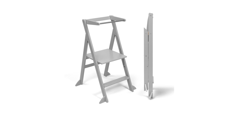 Ette Tete STEP’n’FOLD met extra support– Opvouwbare leertoren - Grijs