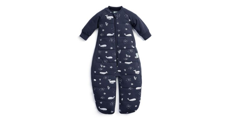 Ergopouch Organic Cotton Jersey Sleepsuit Bag  Whale 2.5 tog