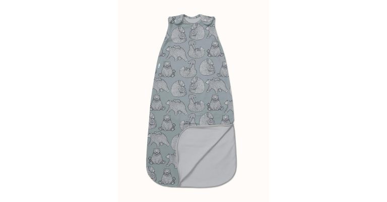 SuperLove Merino Baby Slaapzak -Bear Hug Grey- 0-24 mnd