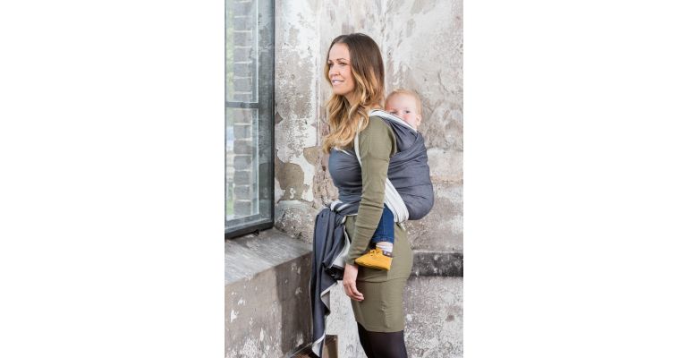 Pure Baby Love Draagdoek luxury light/dark grey 