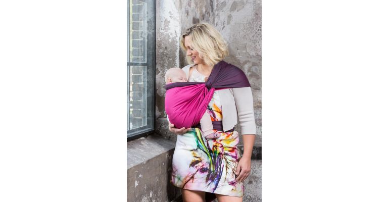 Pure Baby Love Draagdoek luxury fuchsia/dark grey