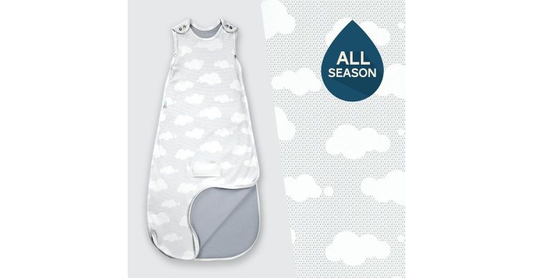 SuperLove Merino Baby Sleeping Bag  - All Season - Silver Linings 0-24 mnd