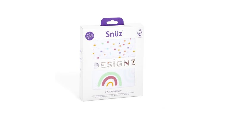 Snuz Twin Pack Beddengoed voor co-sleeper Multi Rainbow