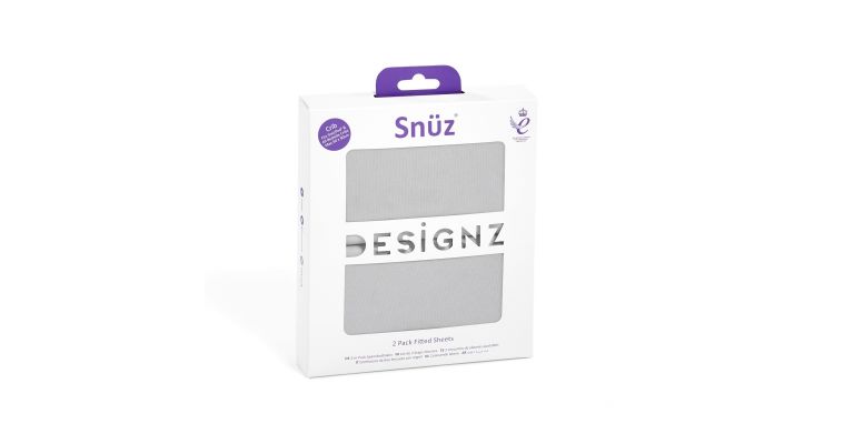 Snuz Twin Pack Beddengoed voor co-sleeper Grey