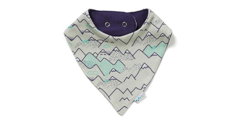 SuperLove Merino Bandana Bib -  Mountain tops