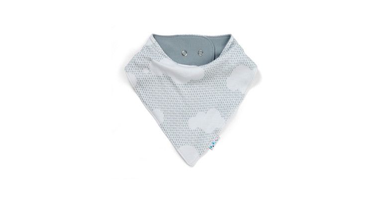 SuperLove Merino Bandana Bib -  Silver Linings